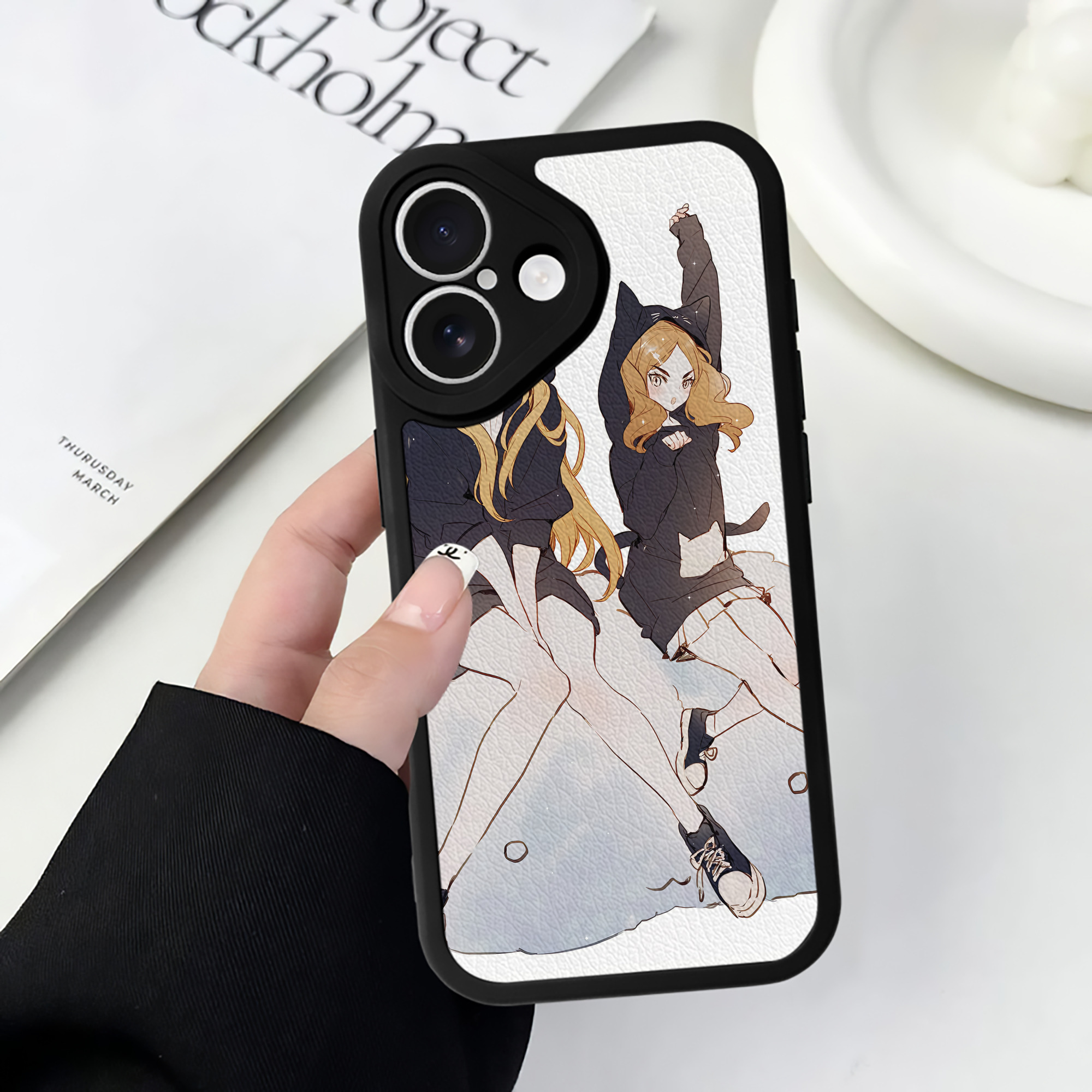 （画像用） ハイキュー!! Haikyu!! 【iPhone 16シリーズ対応】シリコンスマホケース（レザー調） 材質：シリコン